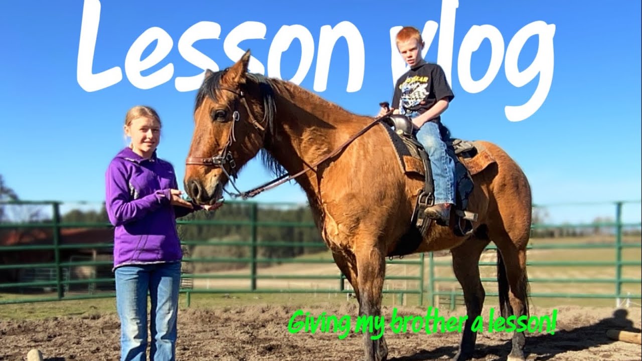 GIVING MY BROTHER A RIDING LESSON 