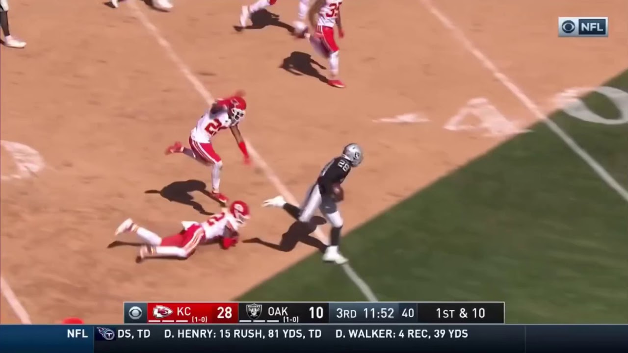 Rookie form ALABAMA Josh Jacobs burst out a 51 yard run