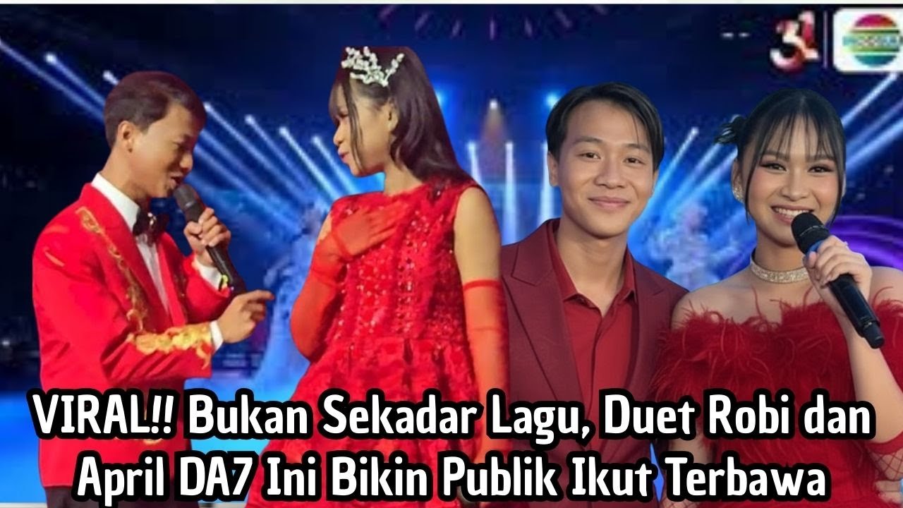 SPEKTAKULER!! "Duet Romantis Robi DA7 & April DA7 di HUT 31 Indosiar, Studio dan Publik Ikut Baper"