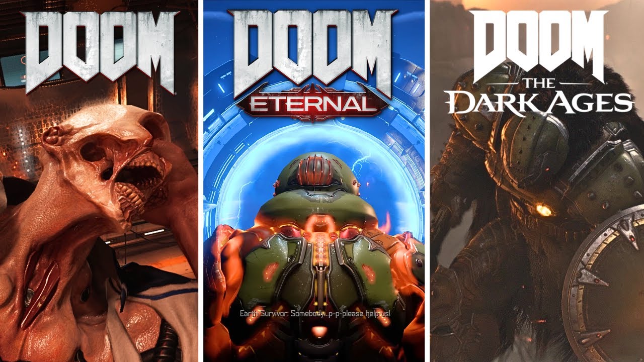 ALL INTRO CUTSCENES in DOOM Games