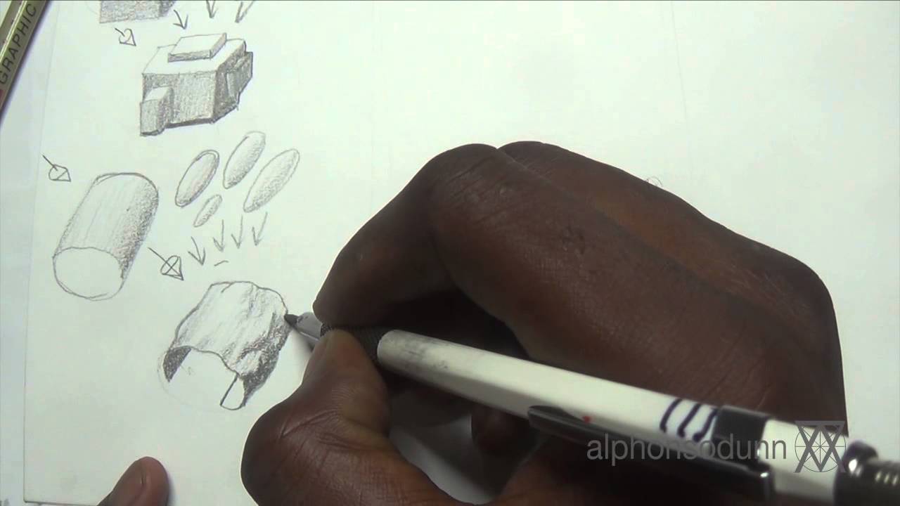 How to Shade Complex Forms | major mass FIRST, minor SECOND