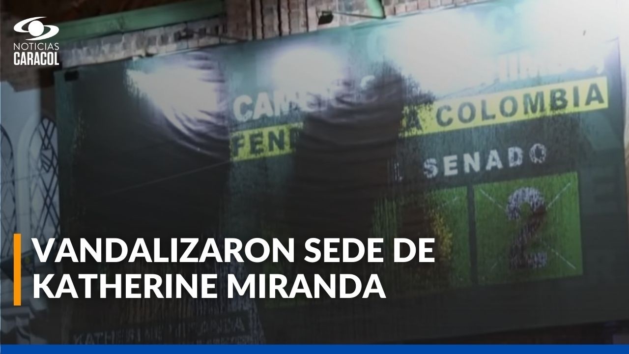 Vandalizan sede de Katherine Miranda en Chapinero; Policía investiga a cuatro encapuchados