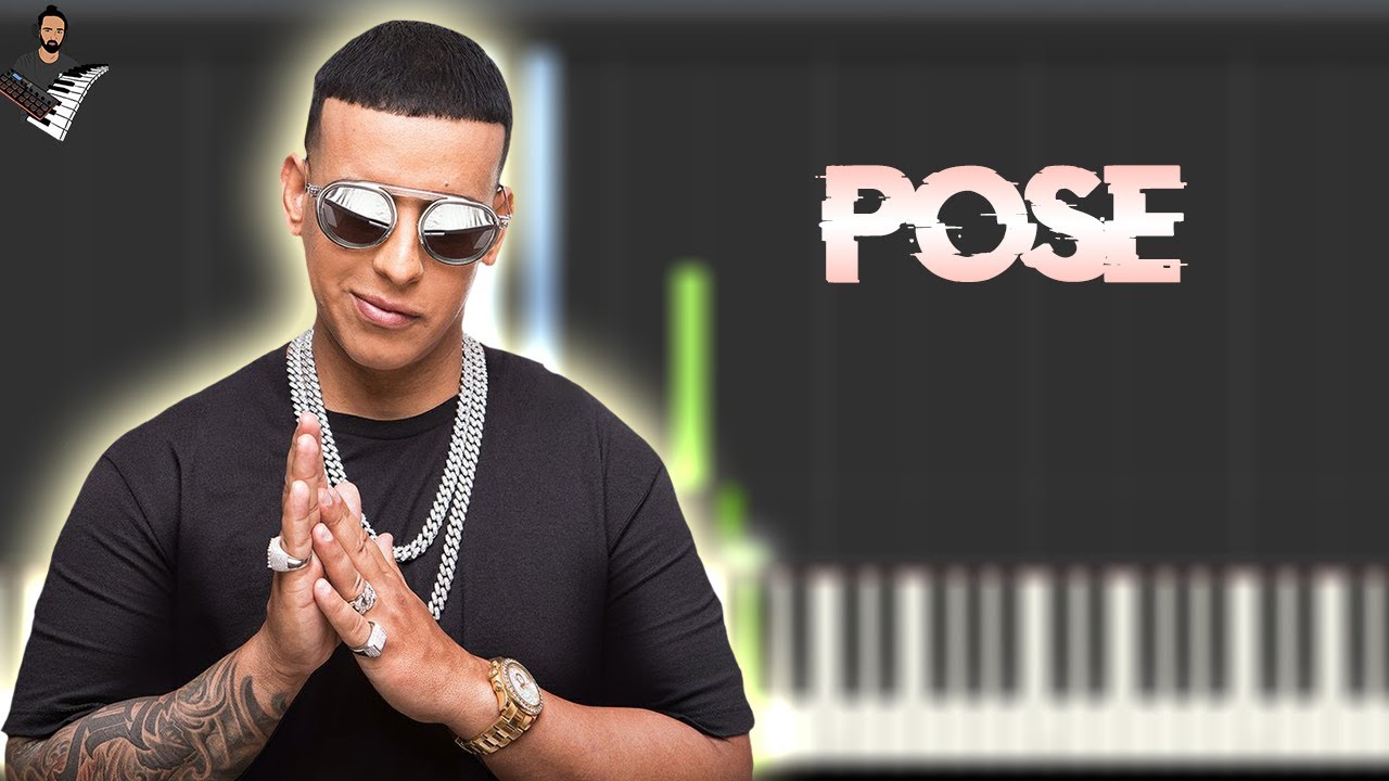 Daddy Yankee - Pose | Instrumental Piano Tutorial / Partitura / Karaoke / MIDI