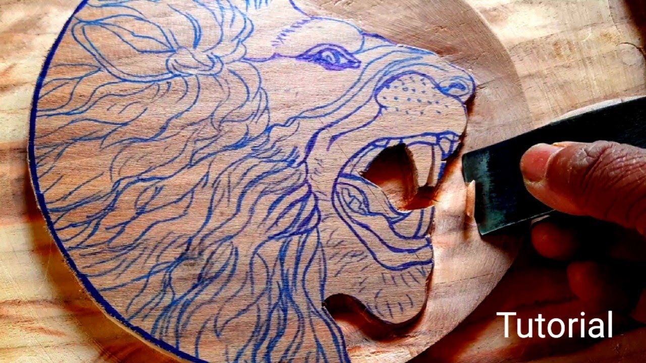 Amazing wood art | Tutorial | Carving ideas | Lion