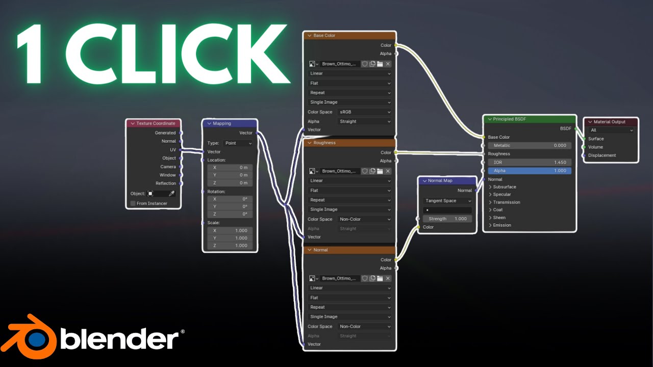 Set Up PBR Materials in 1 Click in Blender