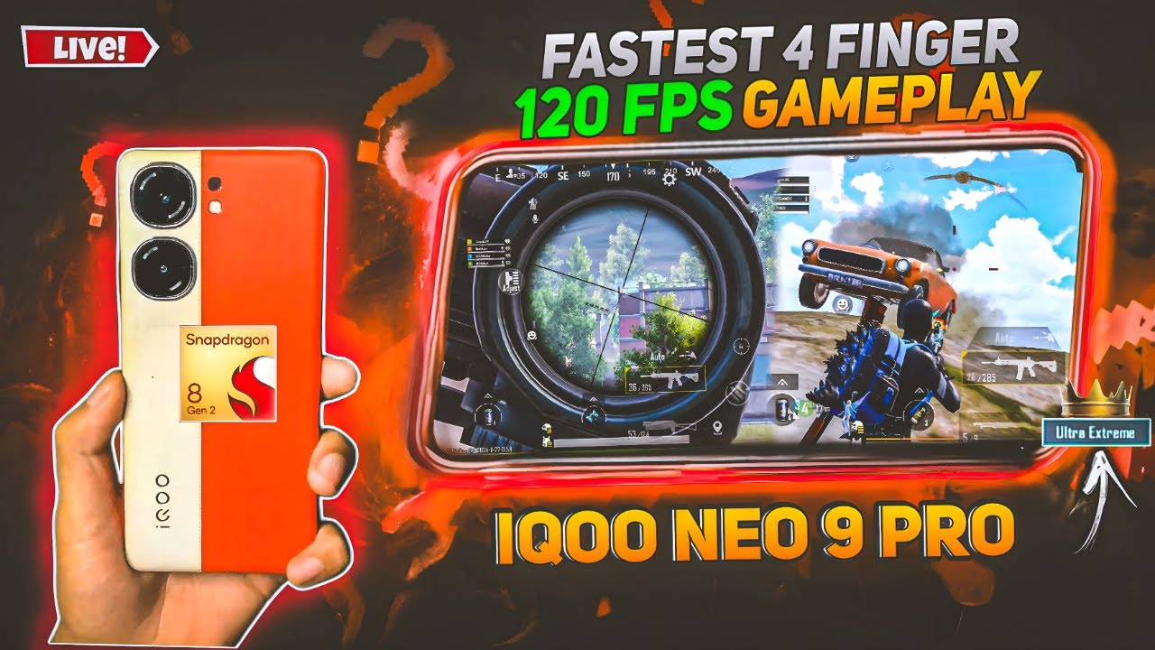 Fastest Android Player?  Solo 50 Kills?? | IQOO Neo 9 Pro 120FPS BGMI LIVE | CRANK IS LIVE