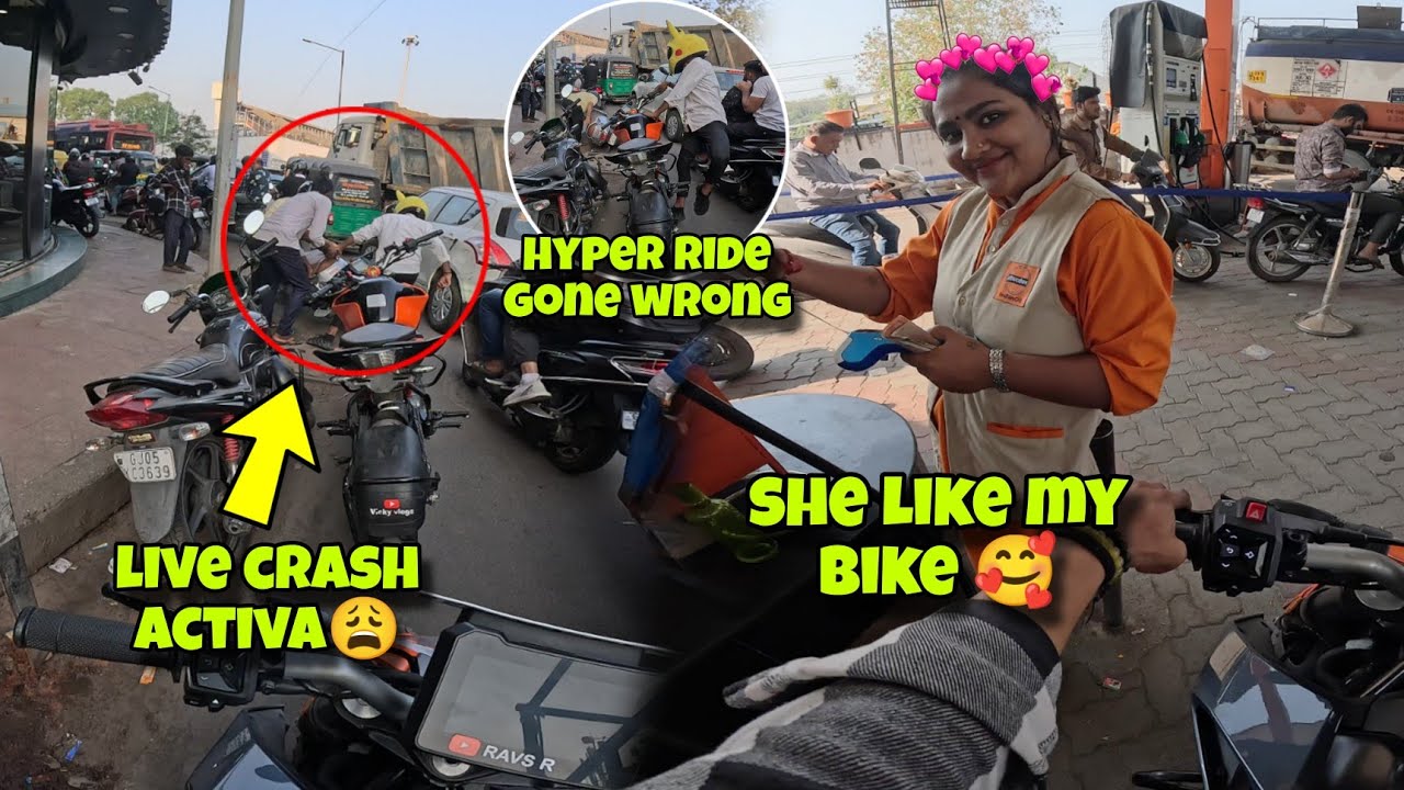 Hyper ride gone wrong live crash with duke 200||😓Cute girl reaction on ktm duke 😍 #ktm #automobile 