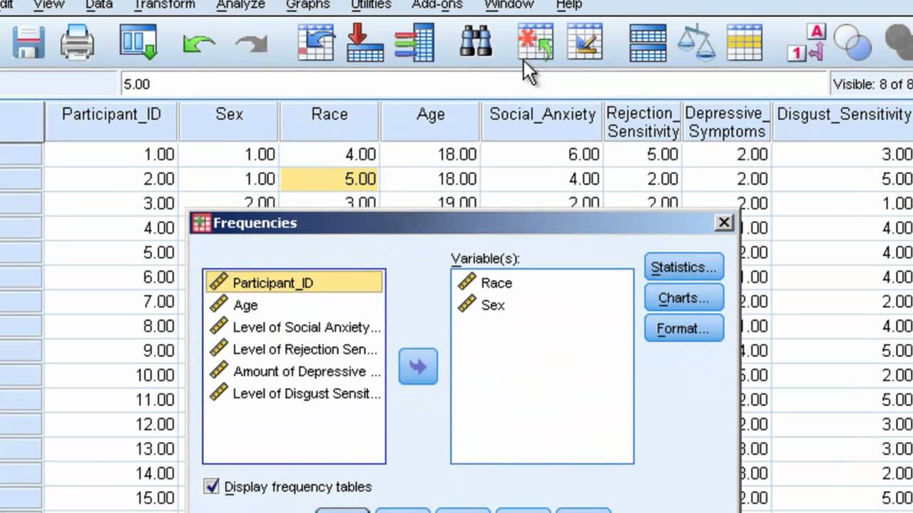 Frequencies and Descriptive Statistics