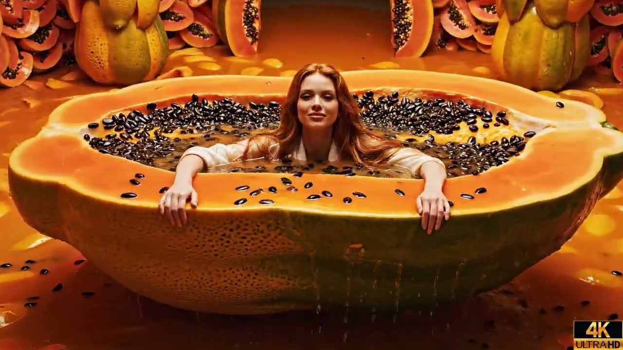 I Jumped Into a Bathtub Made of Fruit… Instant Relaxation#asmr #asmrvideo #aiasmr #relaxing