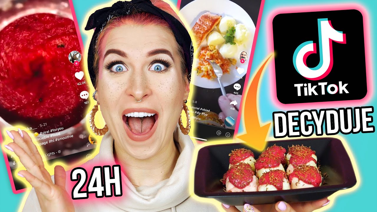 PRZEZ CAŁY DZIEŃ JADŁAM TYLKO JEDZENIE Z TIK TOKA 😱 Tik Tok decyduje! | Agnieszka Grzelak Vlog