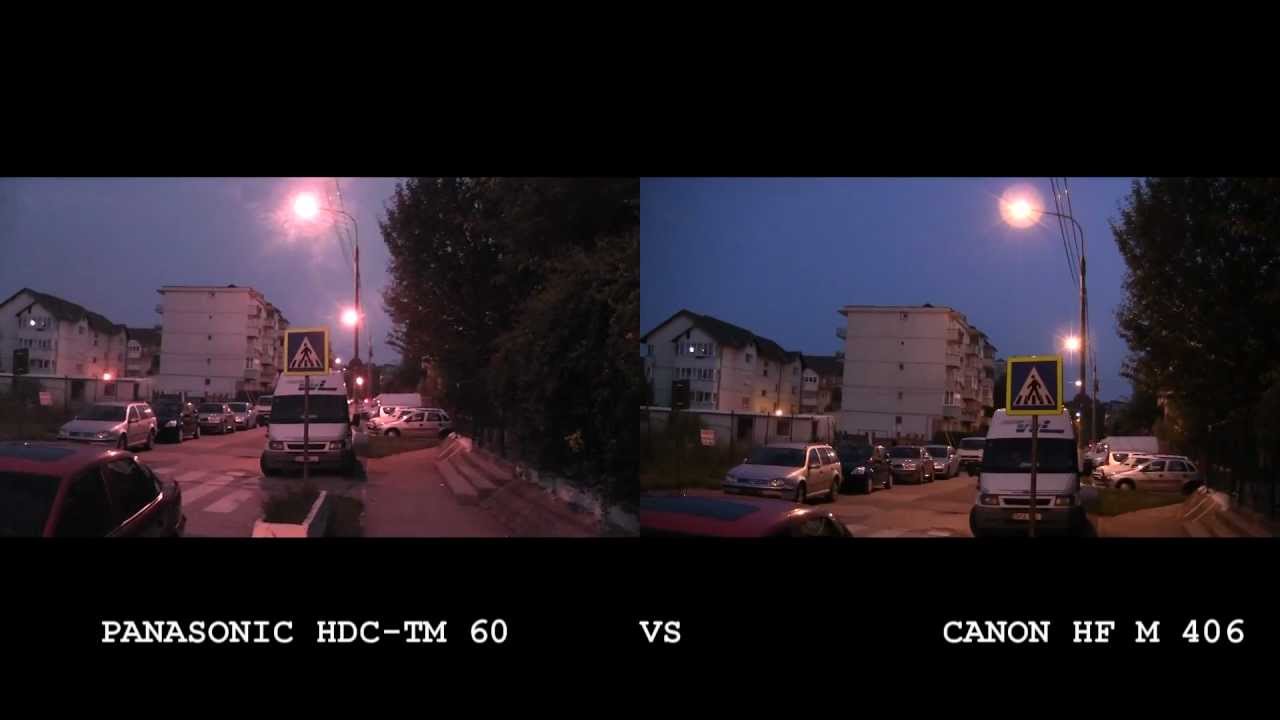 PANASONIC HDC-TM 60   VS  CANON HF M 406