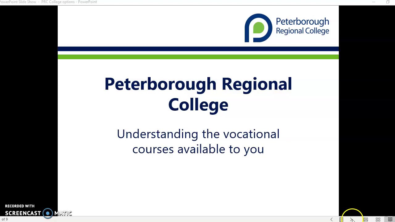 Peterborough Regional Course Vocational Course Options