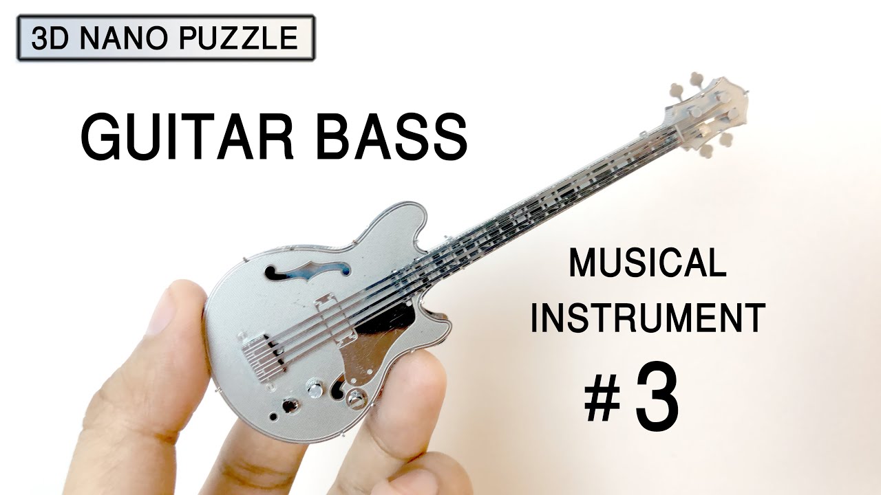 3D Metal Model Kit - Guitar Bass | Musical Instrument #3