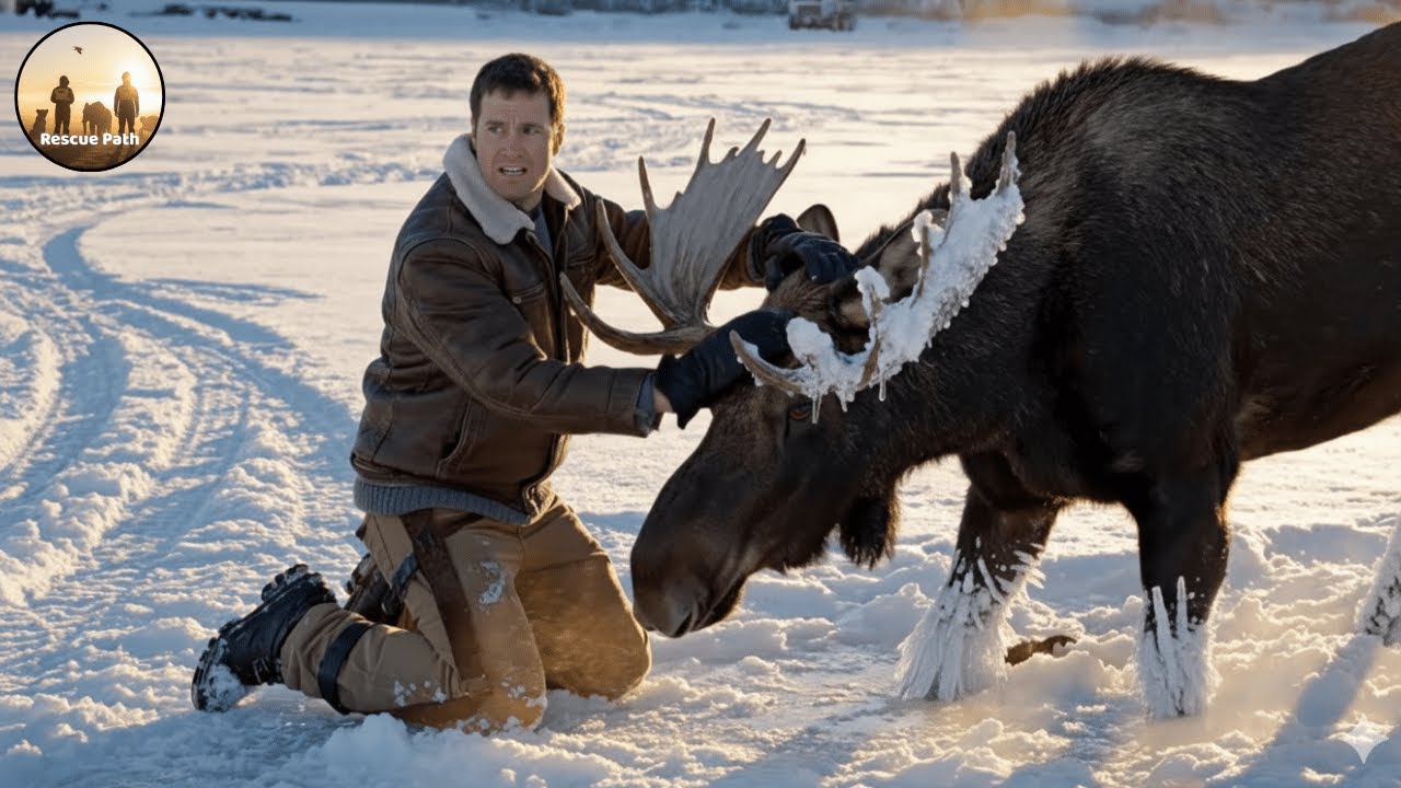 Heroic Rescue Awareness | Brave Heroes Save Moose Trapped on Ice ❄️ | Animal Rescue #54