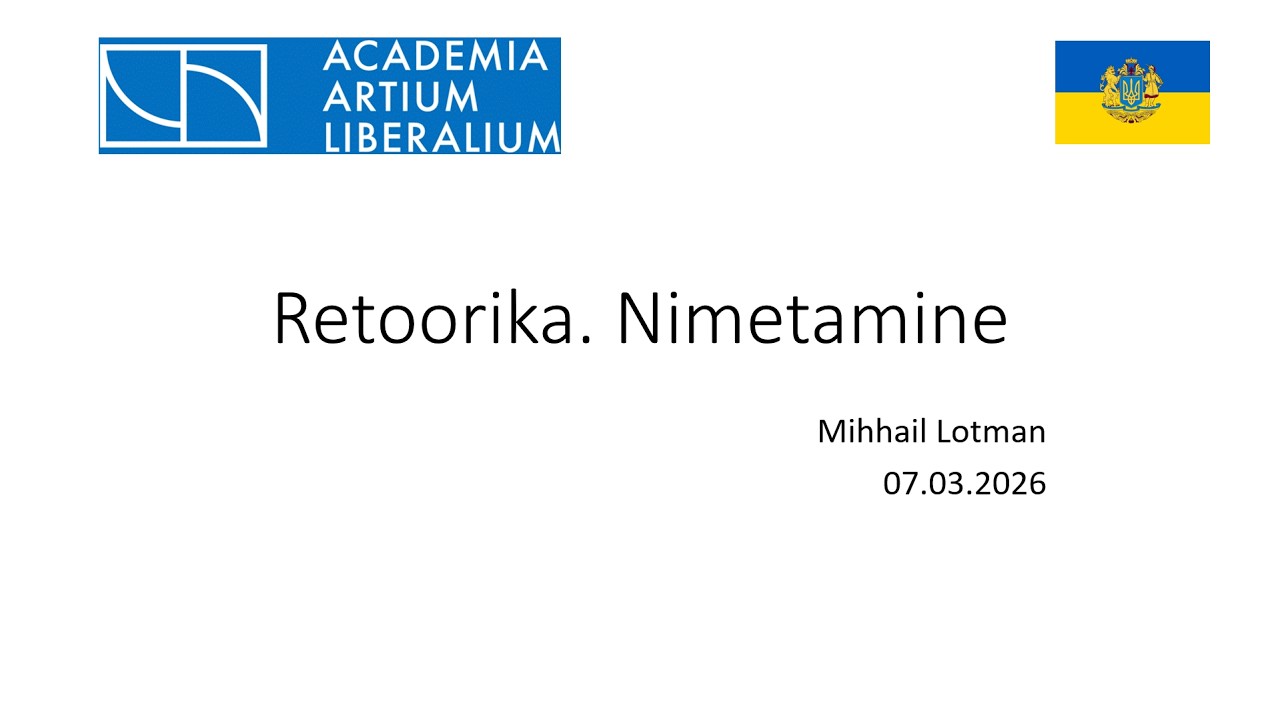 Vaba Akadeemia loeng 7.03.2026: Mihhail Lotman 