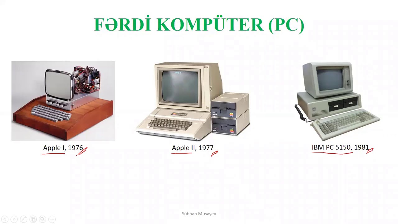 Kompüterlər, EHM anlayışı,  Fərdi kompüter (I hissə) | Dövlət Qulluğu | online dərs