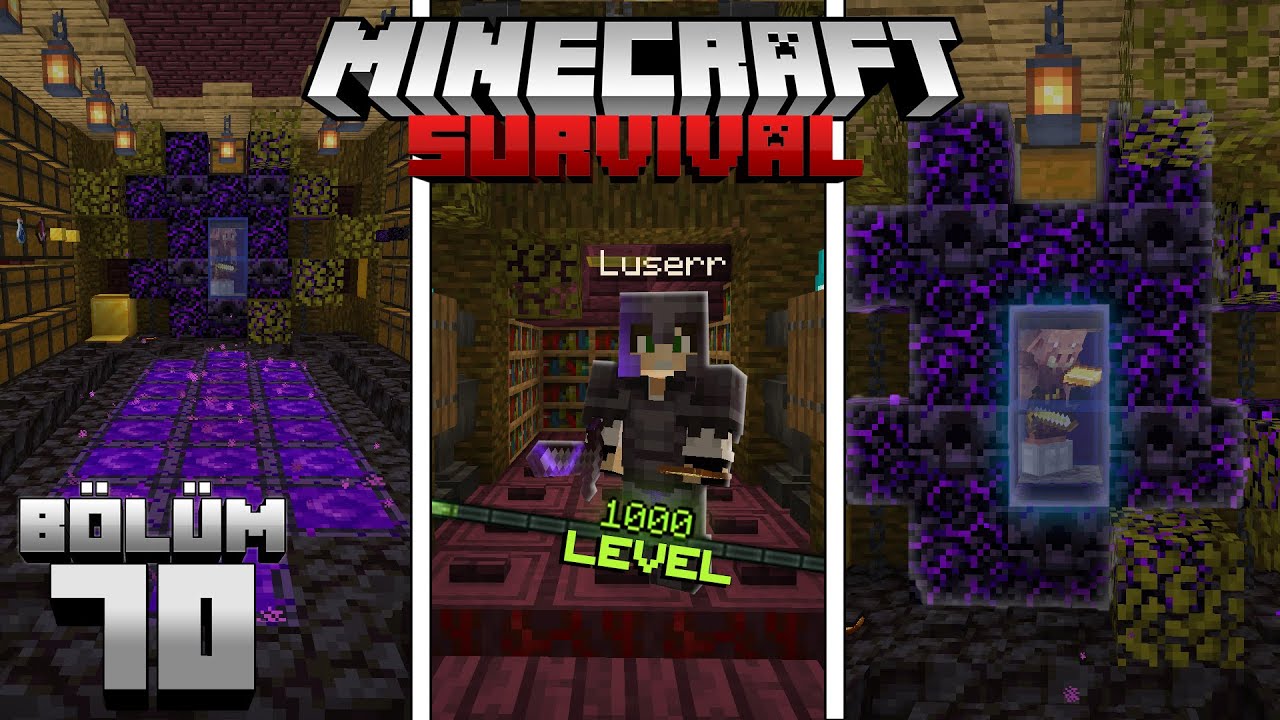 EFSANE OTOMATİK PİGLİN TİCARET SİSTEMİ ve 1000 LEVEL !!┇Minecraft Survival ▹Bölüm 70
