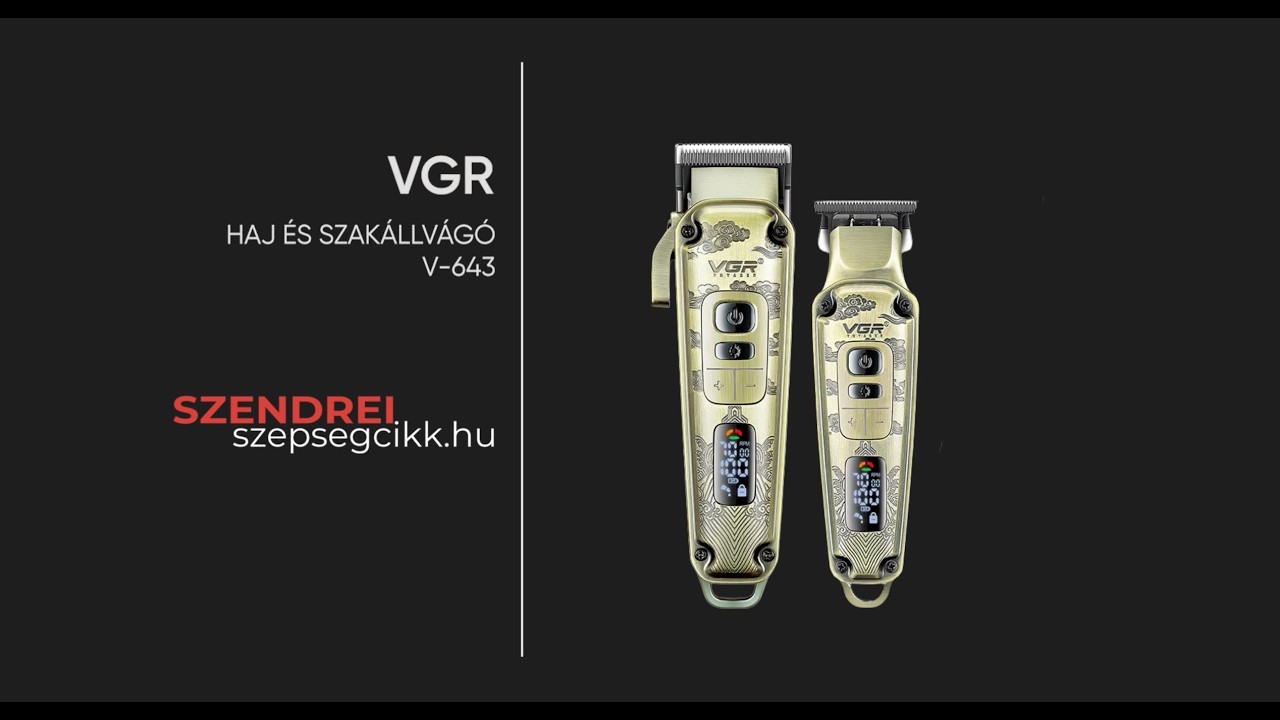 VGR Prof. Haj és Szakállvágó Cordless Hair Clipper Trimmer Szett V-643