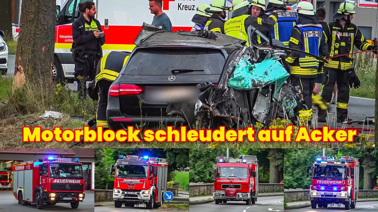[Schwerer Verkehrsunfall] Einsatzfahrten der Freiwilligen Feuerwehr Bad Essen und Lintorf zur TH