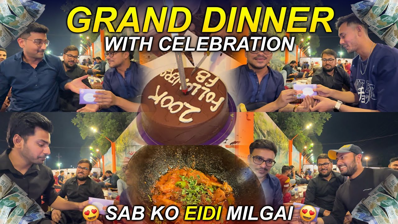 Team Grand Dinner & Eidi Distribution Dono Ek Sath !! 😍