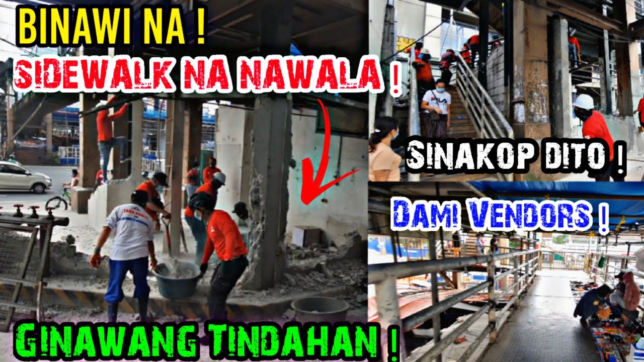 HULI ! SIDEWALK NA TINAGO NG MATAGAL PINAGWAWASAK AT BINAWI NA | Quezon City Clearing Operation