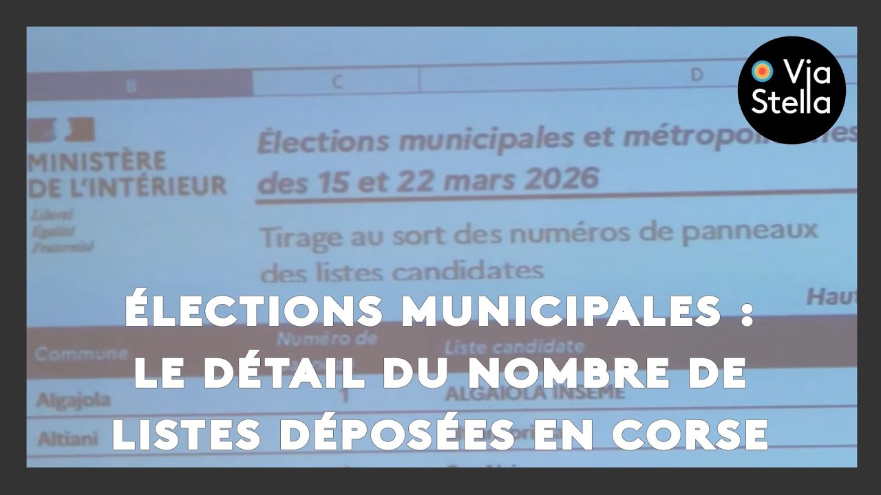Élections municipales : le détail du nombre de listes déposées en Corse