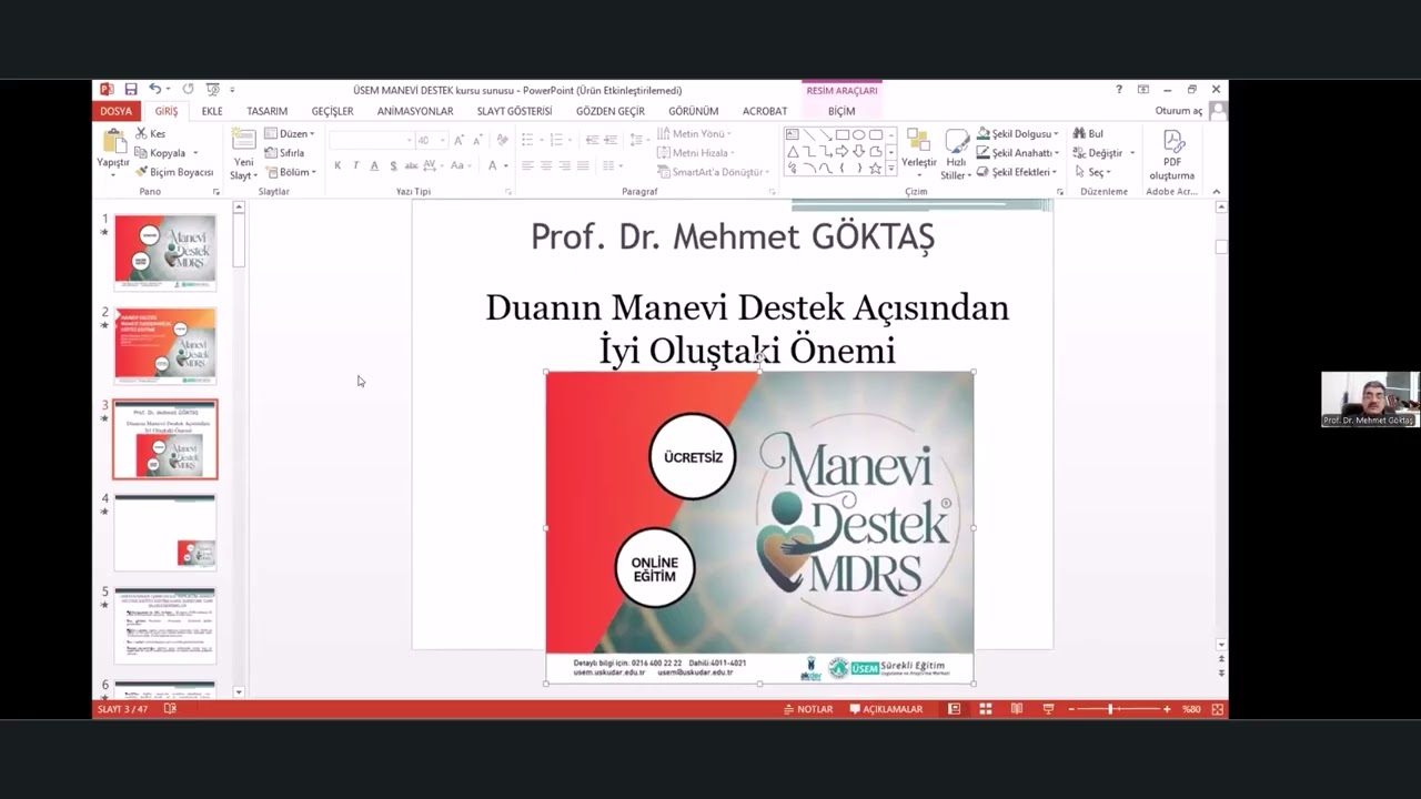Prof. Dr. Mehmet GÖKTAŞ - DUA'NIN MANEVİ DESTEK AÇISINDAN İYİ OLUŞTAKİ ÖNEMİ