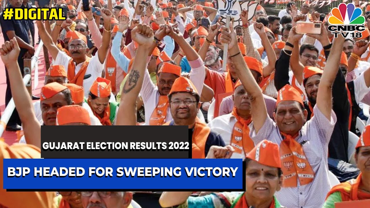 Gujarat Election Results 2022: BJP Ahead In 136 Seats, Congress In 36, AAP Crosses Double Digits