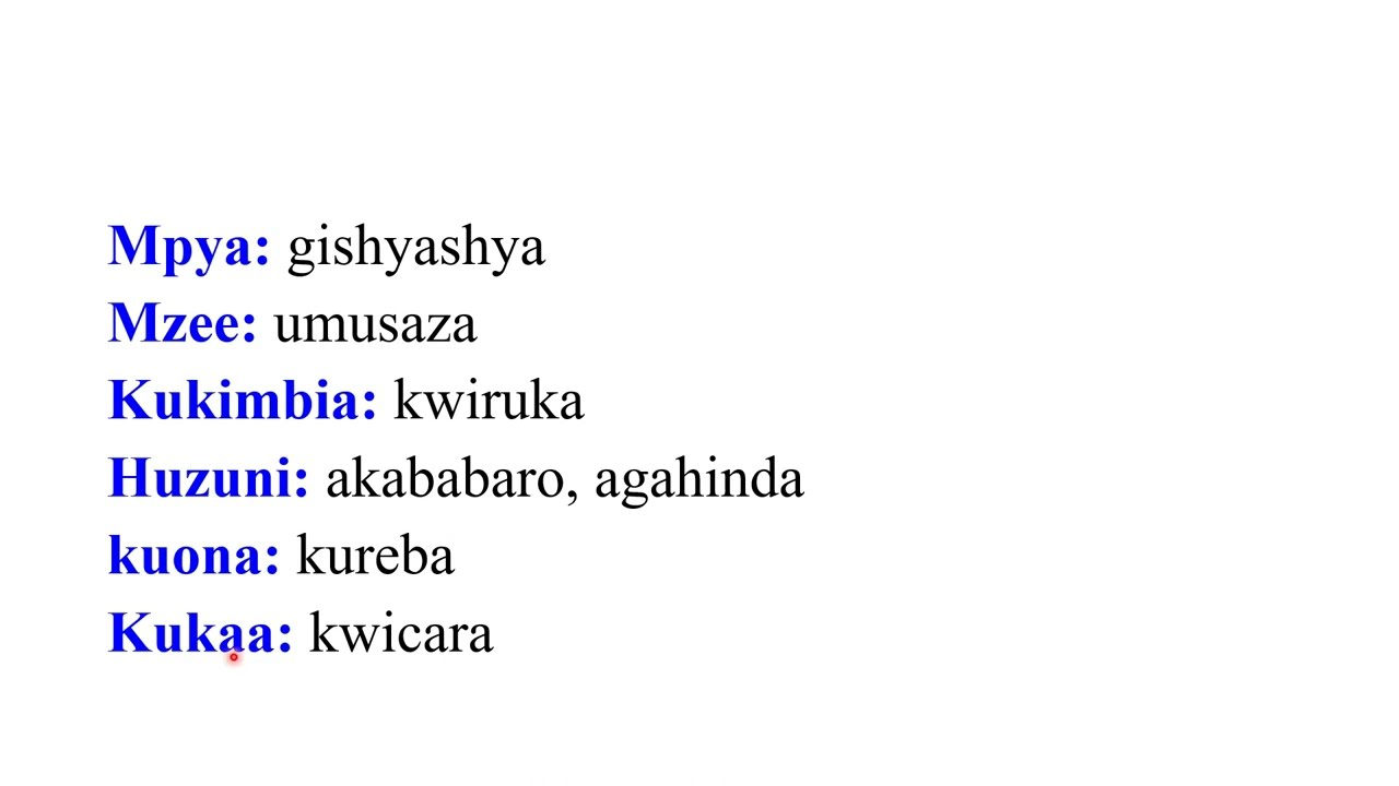 Kwiga Kuvuga Igiswayire 13 - Amagambo 100 Ugomba Kumenya Byihutirwa Ugatangira Kuvuga Igiswayire