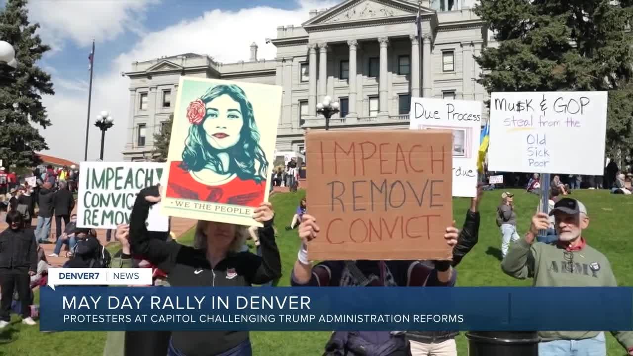 May Day rally in Denver draws protesters on Thursday
