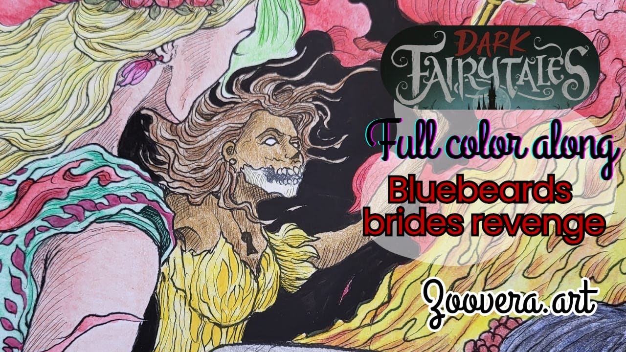 FULL BOOK color along! Kerby Rosanes Dark Fairytales: bluebeards brides REVENGE! 👰🏼‍♀️🔥