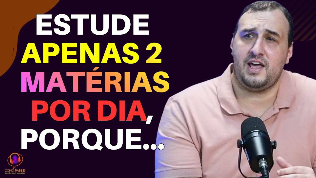 Como estudar de forma eficiente com apenas 2 matérias por dia