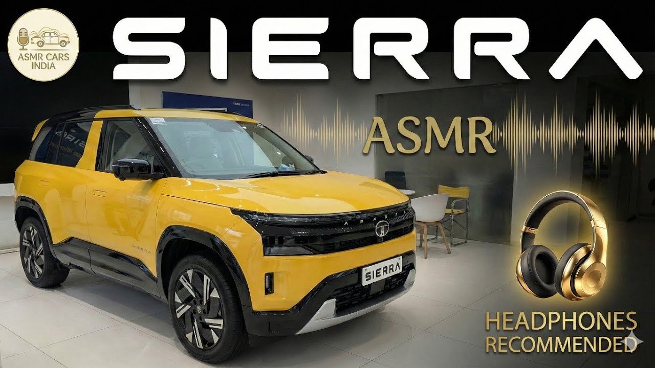 Tata Sierra ASMR 🎧 | Exterior Walkaround, Interior & Dashboard Sounds, Engine Start & Boot Close