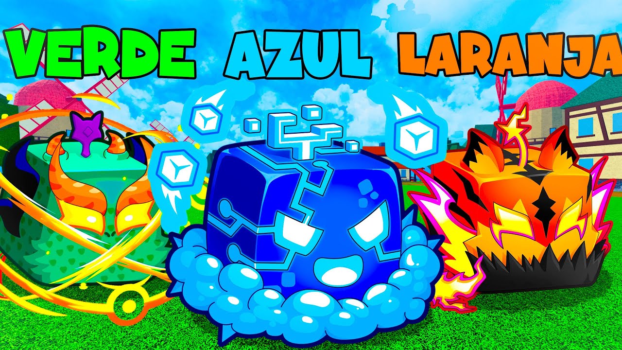Blox Fruits mas só pode usar FRUTA da SUA COR
