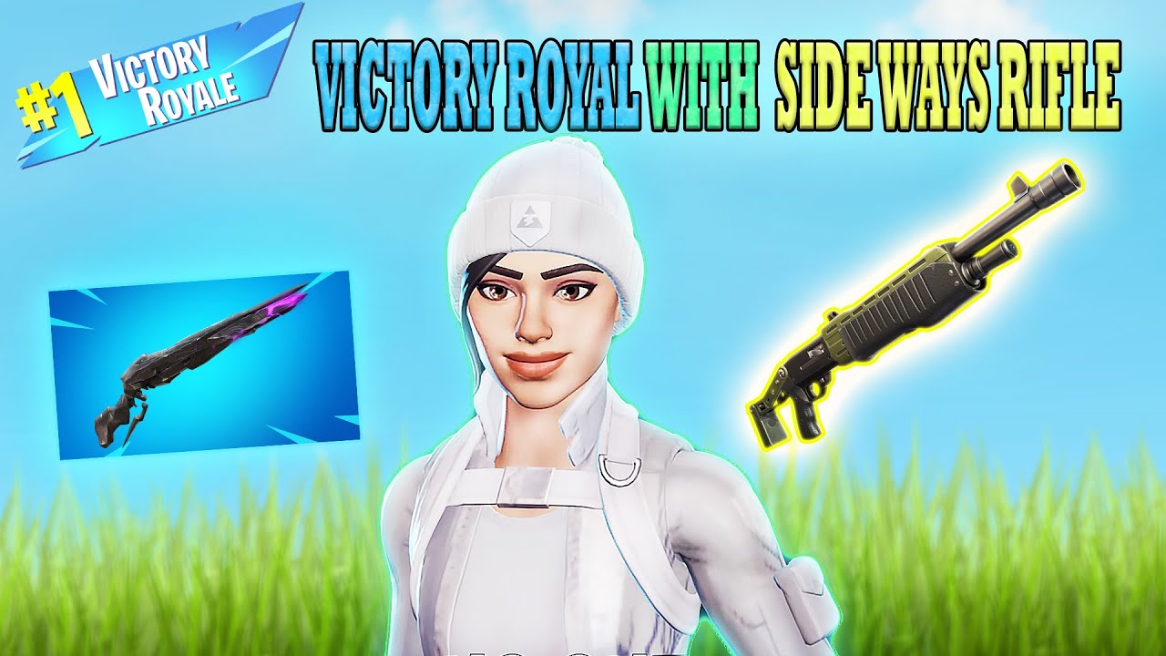 VICTORY ROYAL WITH SIDEWAYS RIFLE Fortnite! | Gamingbro