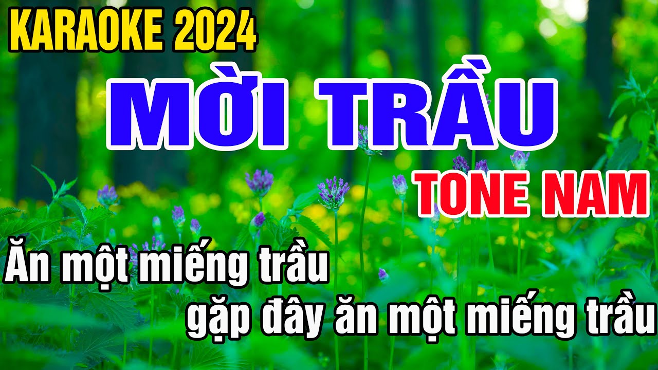 Mời Trầu Karaoke Tone Nam Nhạc Sống gia huy karaoke