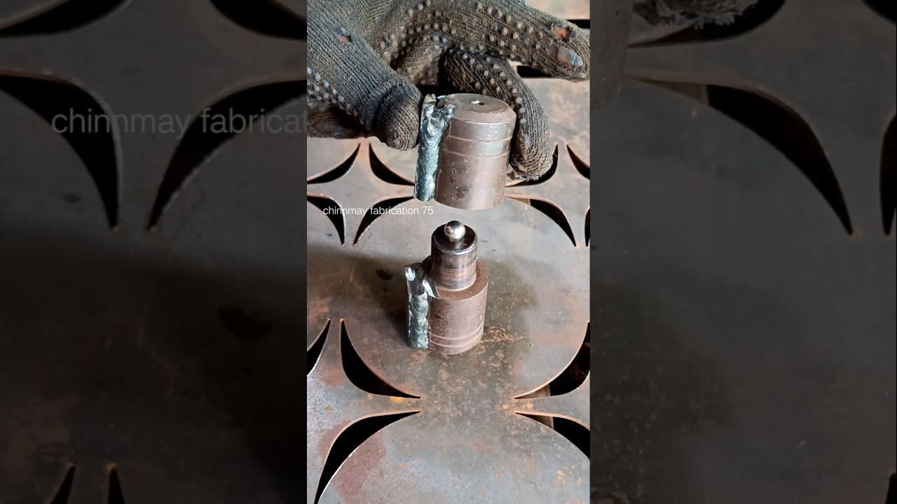 Gate Hinges installation || round ball bearing installation #gate #hinges #fabrication