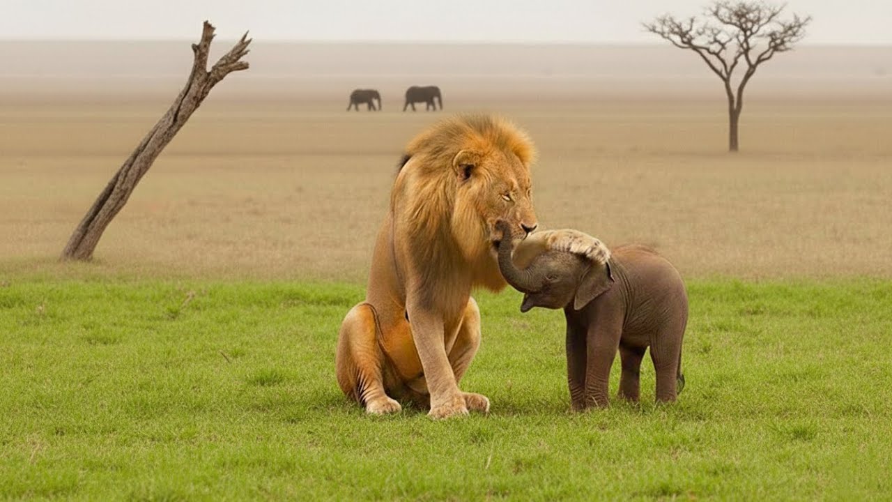 Lion Raised a Blind Baby Elephant — What Happened Next Left the World in Tears!