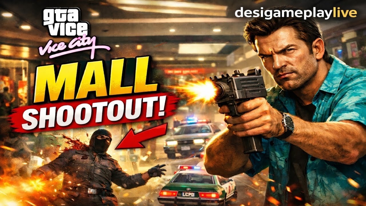 Epic Mall Shootout Mission 🔥 Full Gameplay Walkthrough | GTA Vice City 4K