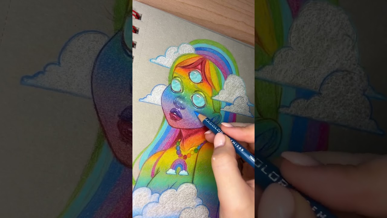 Emergency! 🌈🌈 Rainbow overload! 🌈🌈 #art #drawing #workinprogress #coloredpencil