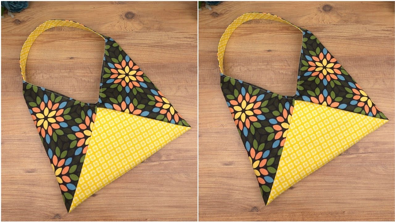 This bag is made from three square pieces joined together. 🧵