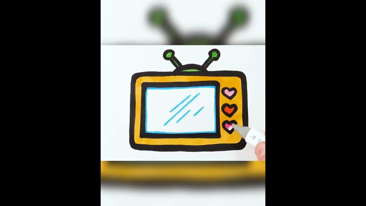 How To Draw A TV: Simple And Easy Tutorial 
