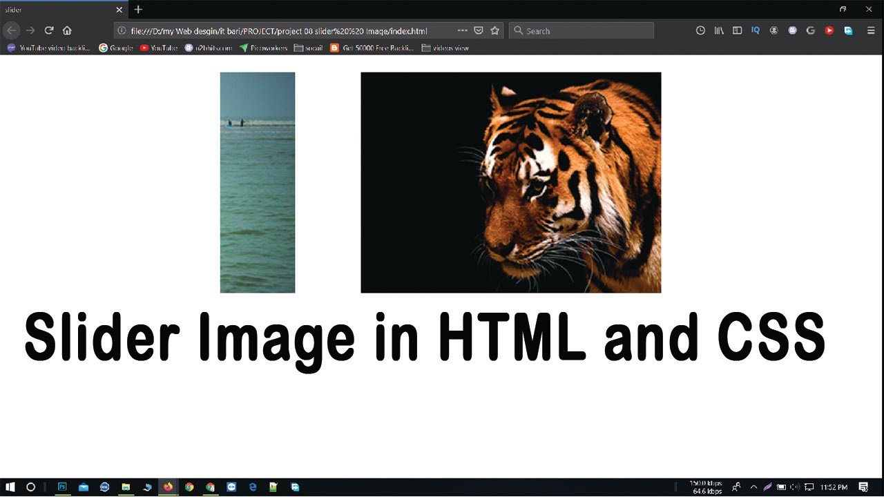How to Create An Image Slider in HTML and CSS  || html and css tutorials