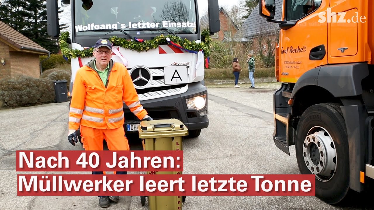 Wolles letzte Tonne: M&uuml;llwerker verabschiedet sich nach 40 Jahren