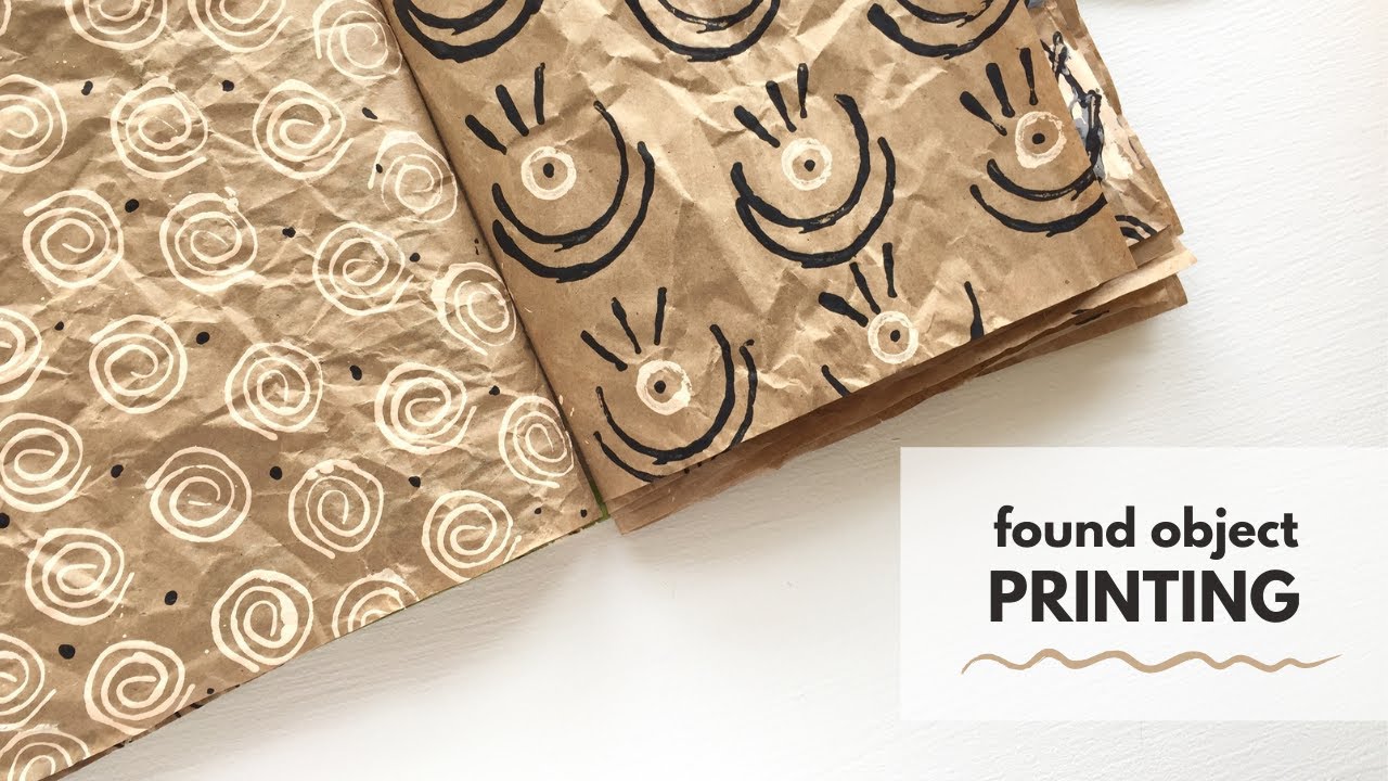 Found Object Printing for Art Journaling