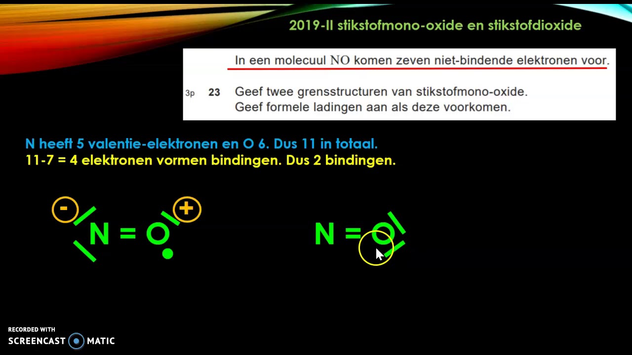 stikstofmonoxide en stikstofdioxide vwo herexamen 2019