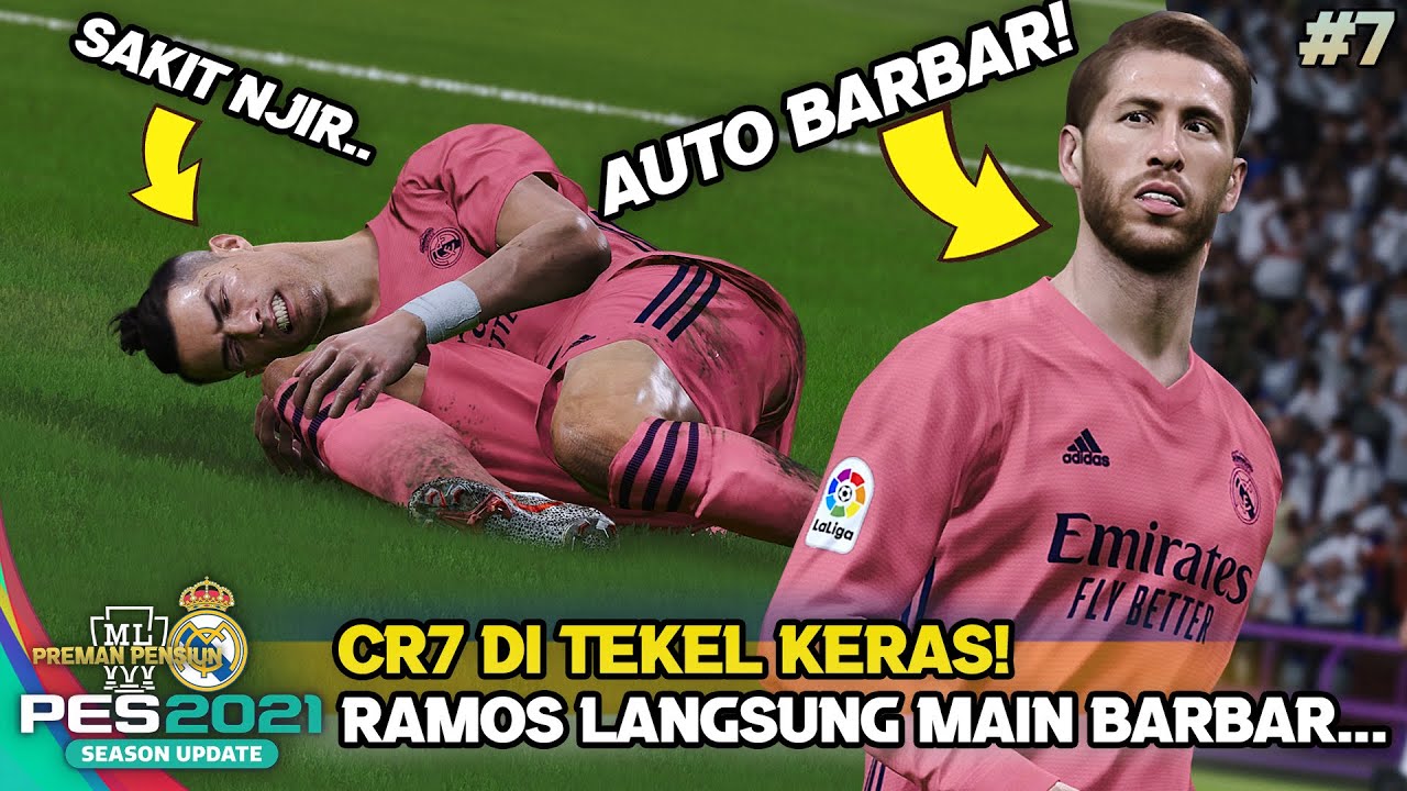 CR7 DI TEKEL KERAS!! KAPTEN RAMOS AUTO BARBAR!! | MASTER LEAGUE REAL MADRID #7 | PES INDONESIA