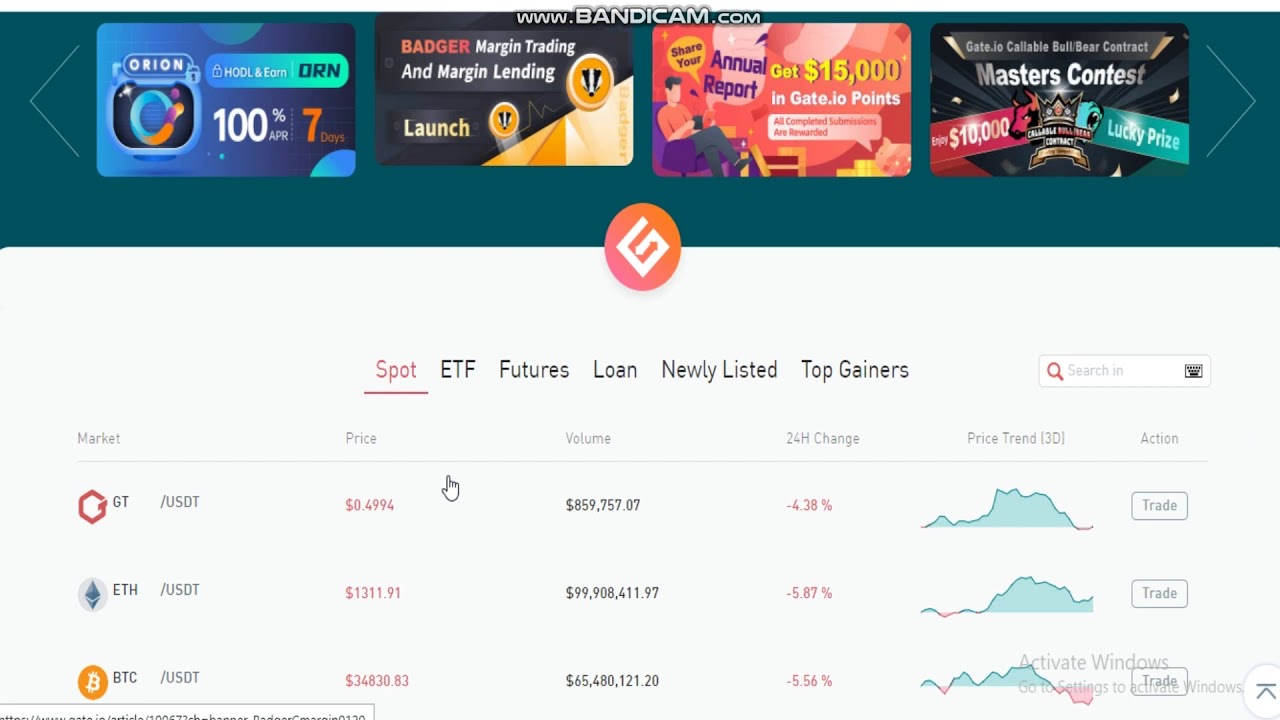 Bitcoin exchange    gate.io    -Crypto trading platform -Cryptocurrency Exchange -Crypto Exchanges