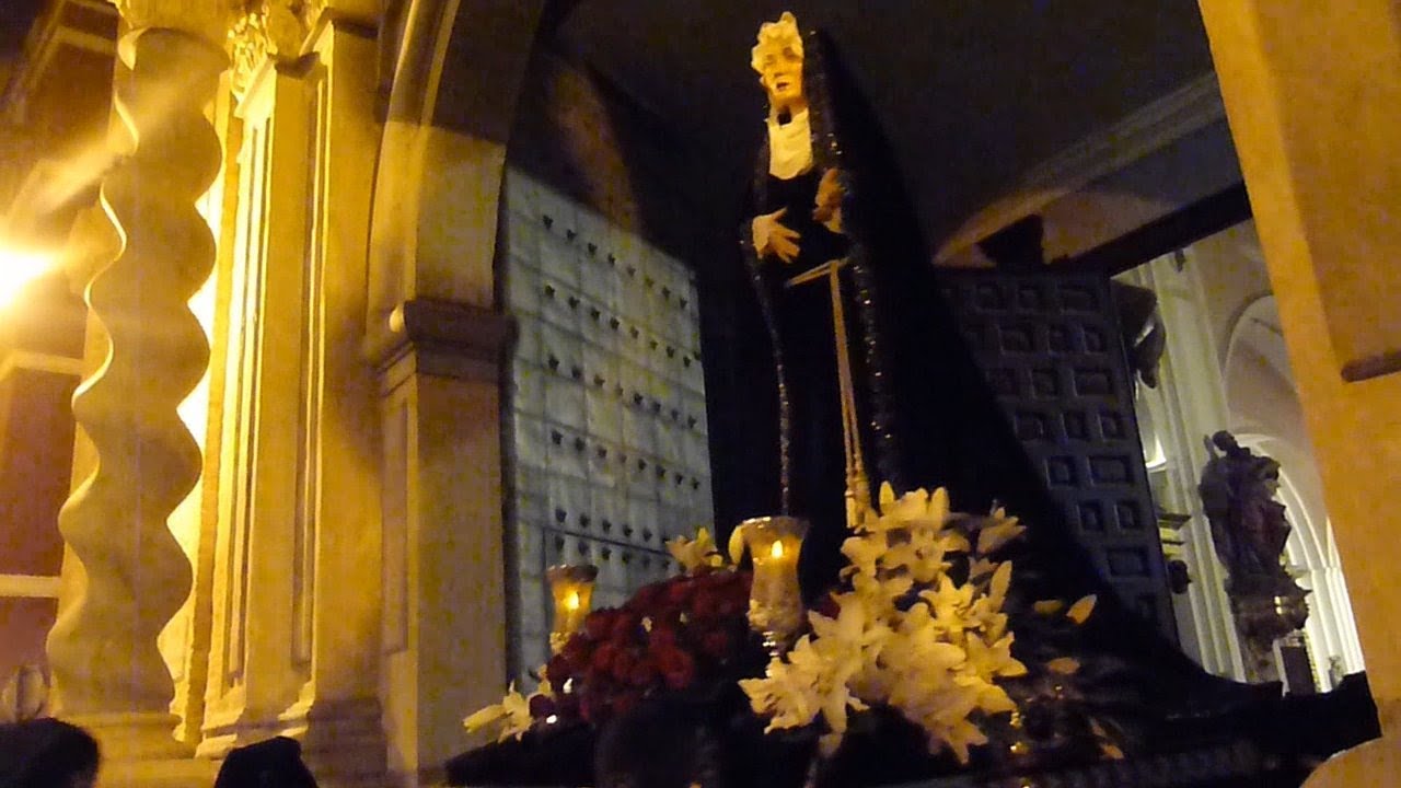 SEMANA SANTA ZARAGOZA 2019 LA DOLOROSA PROCESION DE LA SOLEDAD