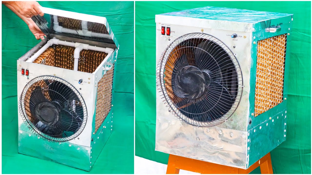 How To Make A DC Air Cooler || Battery Powered Cooler